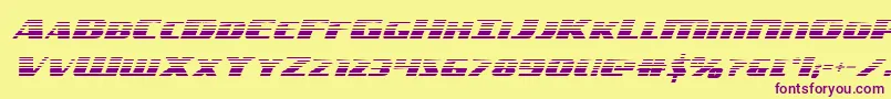 americorpsgrad Font – Purple Fonts on Yellow Background