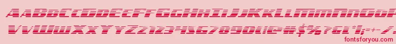 フォントamericorpsgrad – ピンクの背景に赤い文字