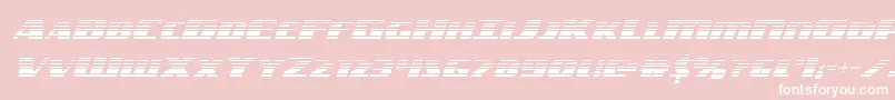 フォントamericorpsgrad – ピンクの背景に白い文字
