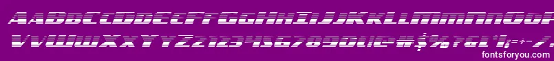 フォントamericorpsgrad – 紫の背景に白い文字