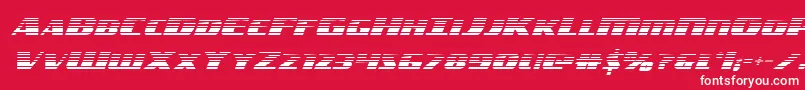 americorpsgrad-fontti – valkoiset fontit punaisella taustalla