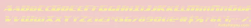 americorpsgrad-fontti – keltaiset fontit vaaleanpunaisella taustalla