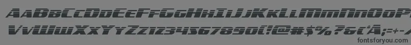 americorpshalf-Schriftart – Schwarze Schriften auf grauem Hintergrund