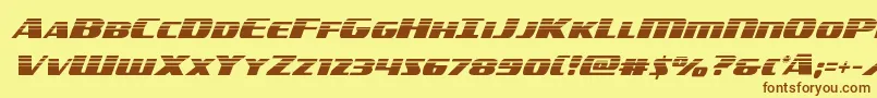 americorpshalf Font – Brown Fonts on Yellow Background