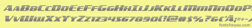 americorpshalf Font – Gray Fonts on Yellow Background