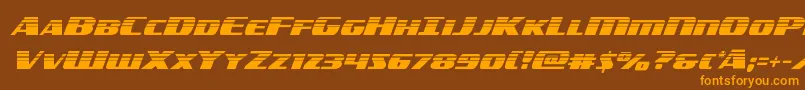 americorpshalf Font – Orange Fonts on Brown Background