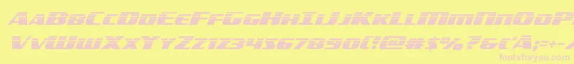 americorpshalf-fontti – vaaleanpunaiset fontit keltaisella taustalla