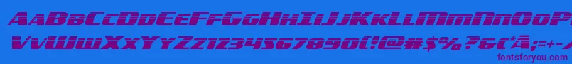 americorpshalf Font – Purple Fonts on Blue Background