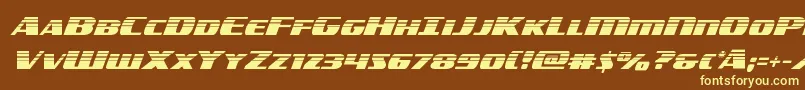 americorpshalf Font – Yellow Fonts on Brown Background