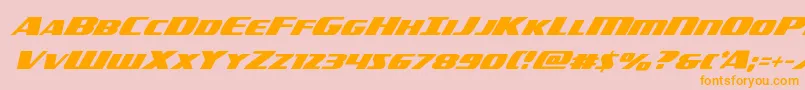 americorpsital Font – Orange Fonts on Pink Background