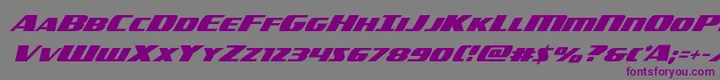 americorpsital Font – Purple Fonts on Gray Background