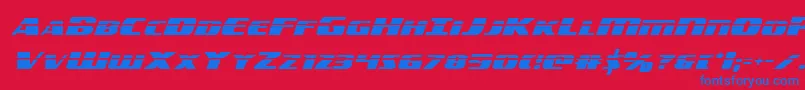 americorpslaser Font – Blue Fonts on Red Background