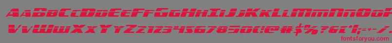 americorpslaser-Schriftart – Rote Schriften auf grauem Hintergrund