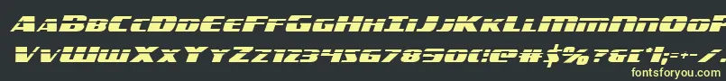 americorpslaser Font – Yellow Fonts on Black Background