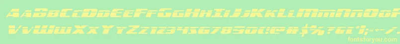 americorpslaser Font – Yellow Fonts on Green Background