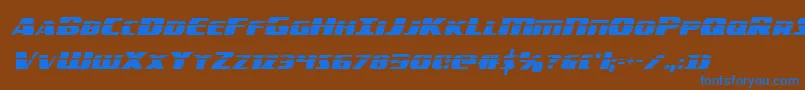 americorpslasercond Font – Blue Fonts on Brown Background
