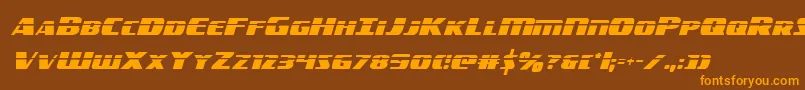 americorpslasercond Font – Orange Fonts on Brown Background