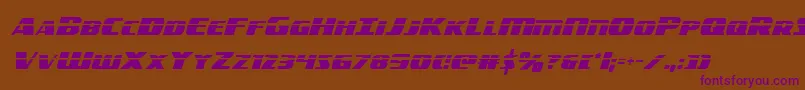 americorpslasercond Font – Purple Fonts on Brown Background