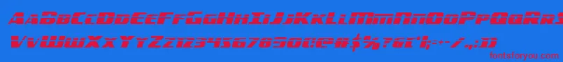 americorpslasercond Font – Red Fonts on Blue Background