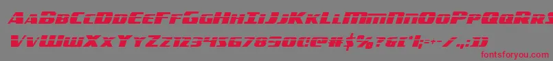 フォントamericorpslasercond – 赤い文字の灰色の背景