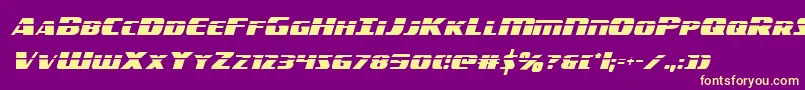 americorpslasercond Font – Yellow Fonts on Purple Background