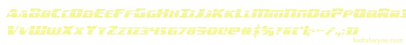 americorpslasercond Font – Yellow Fonts on White Background