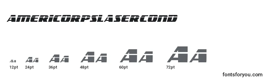 Americorpslasercond (119407) Font Sizes