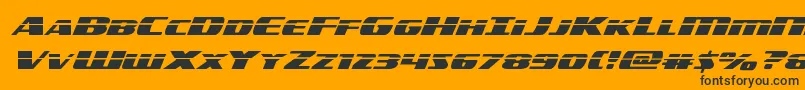 Fonte americorpslaserexpand – fontes pretas em um fundo laranja