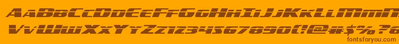 americorpslaserexpand Font – Brown Fonts on Orange Background