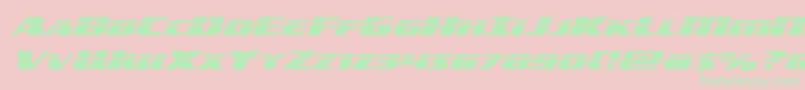 americorpslaserexpand Font – Green Fonts on Pink Background