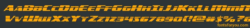 americorpslaserexpand-fontti – oranssit fontit mustalla taustalla