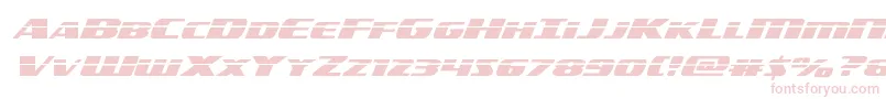 americorpslaserexpand-Schriftart – Rosa Schriften auf weißem Hintergrund