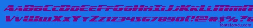 americorpslaserexpand Font – Purple Fonts on Blue Background