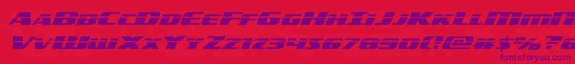 americorpslaserexpand-Schriftart – Violette Schriften auf rotem Hintergrund
