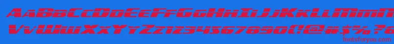 americorpslaserexpand Font – Red Fonts on Blue Background