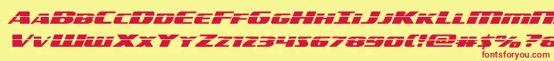 americorpslaserexpand Font – Red Fonts on Yellow Background