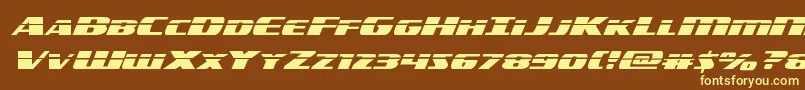 americorpslaserexpand Font – Yellow Fonts on Brown Background