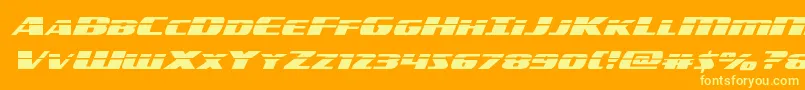 americorpslaserexpand Font – Yellow Fonts on Orange Background