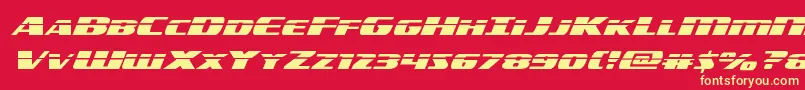 フォントamericorpslaserexpand – 黄色の文字、赤い背景