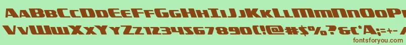 americorpsleft Font – Brown Fonts on Green Background