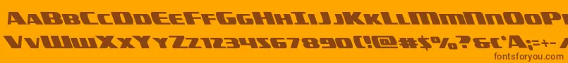 americorpsleft Font – Brown Fonts on Orange Background