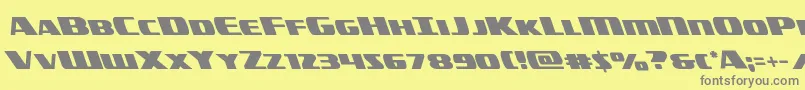 americorpsleft Font – Gray Fonts on Yellow Background