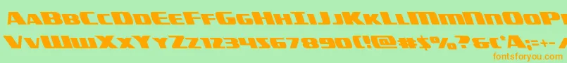 americorpsleft Font – Orange Fonts on Green Background