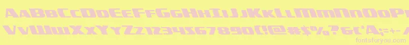 americorpsleft Font – Pink Fonts on Yellow Background