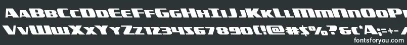 Шрифт americorpsleft – белые шрифты