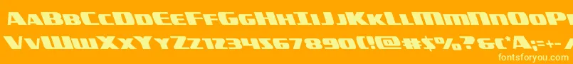 americorpsleft Font – Yellow Fonts on Orange Background