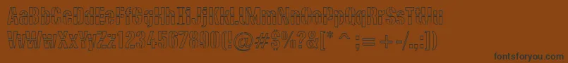 DieselstencilOutline Font – Black Fonts on Brown Background