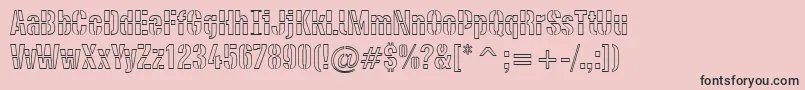 DieselstencilOutline Font – Black Fonts on Pink Background