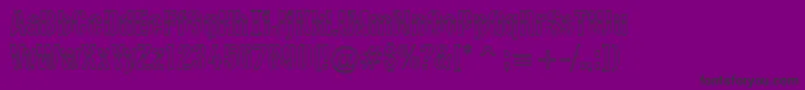 DieselstencilOutline Font – Black Fonts on Purple Background