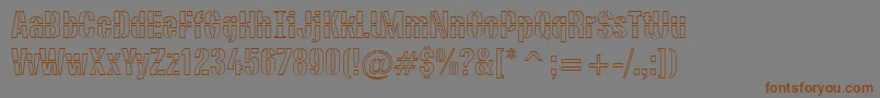DieselstencilOutline Font – Brown Fonts on Gray Background